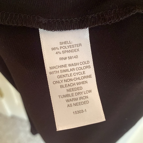 Liz Claiborne Black Long Sleeve Shirt Dress Front Knot 14 NWT - Picture 10 of 10